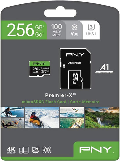 256GB Premier-X C10 U3 V30 A1 Microsdxc Flash Memory Card, UHS-I